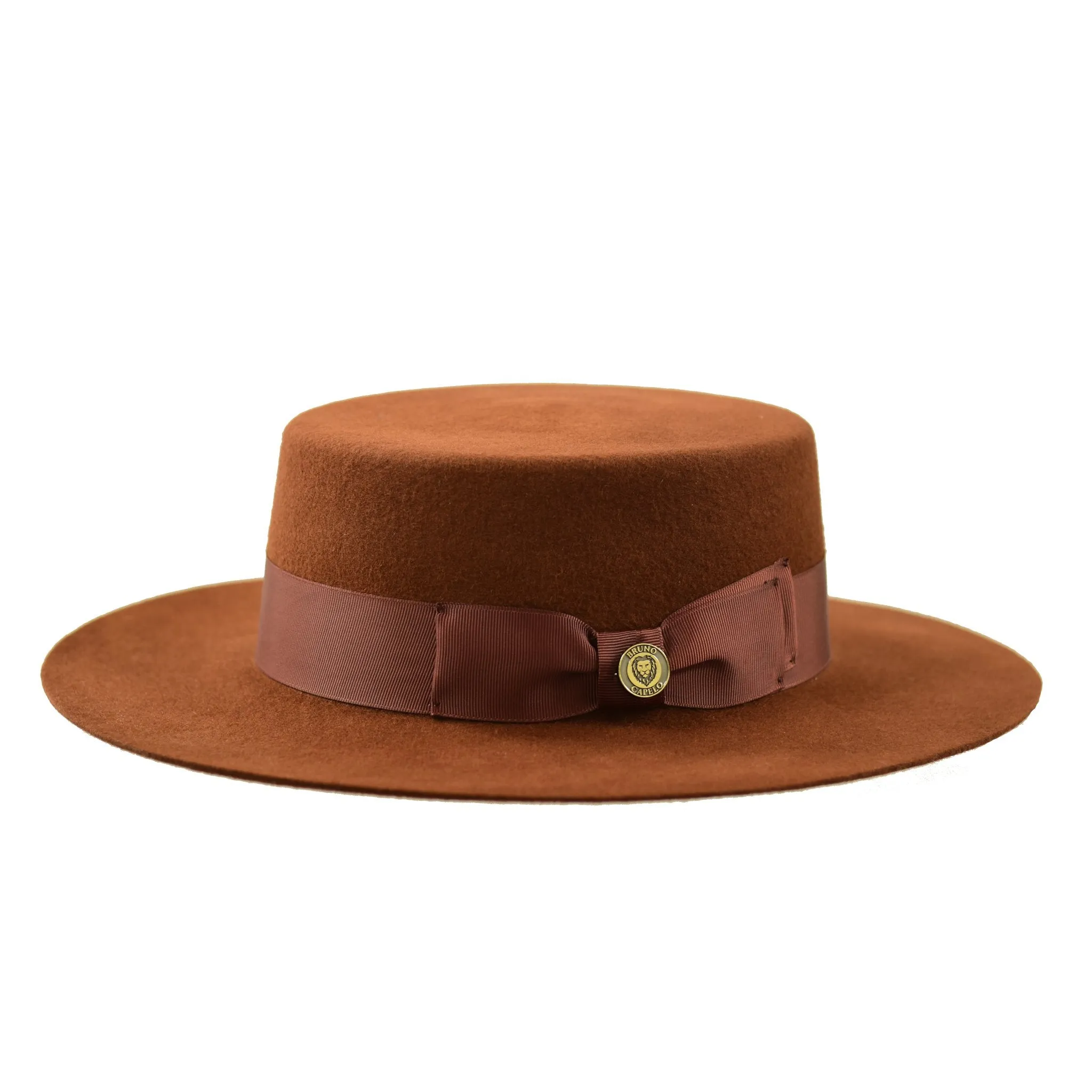 Bruno Capelo Zayden Wide Brim Wool Boater (Gaucho)