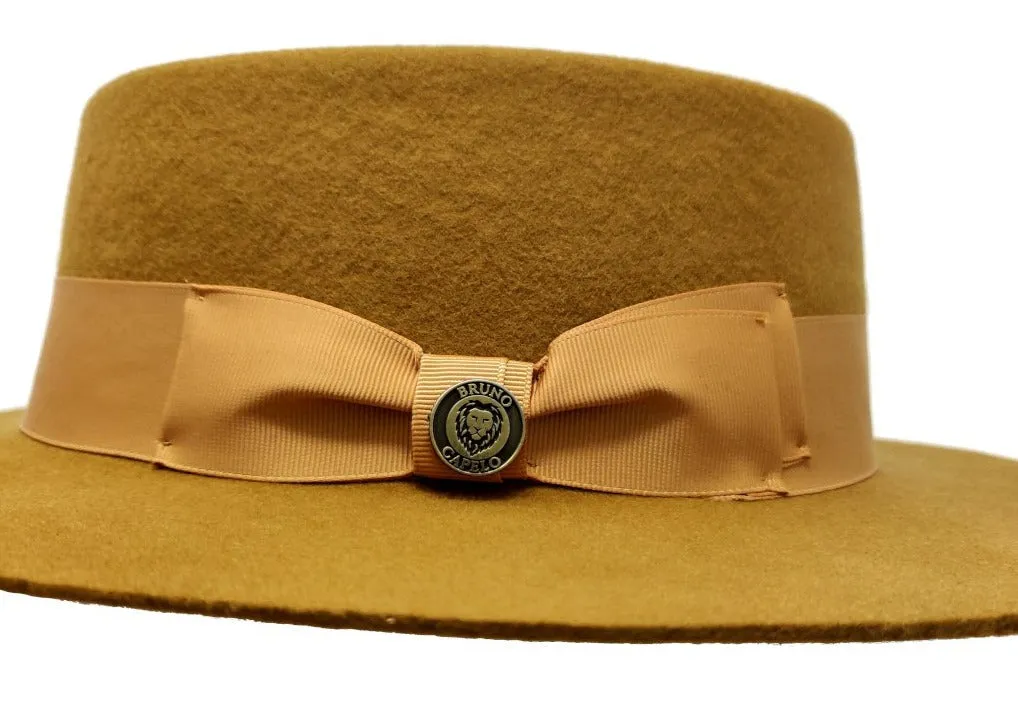Bruno Capelo Zayden Wide Brim Wool Boater (Gaucho)